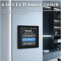 Interrupteurs intelligents de luxe 4x4 Wi-Fi et Zigbee (norme US) compatibles Alexa et Google Home - Affichage du nom personnalisable pour l'automatisation de la maison intelligente