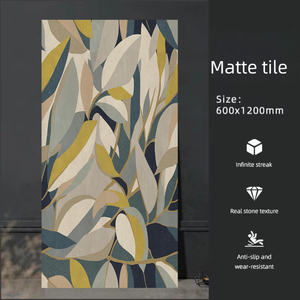 Carreaux de sol en porcelaine émaillée sculptée à la française, pleine masse, antidérapants, effet pierre, pour cuisine, appartement, hôtel - Product Image 5