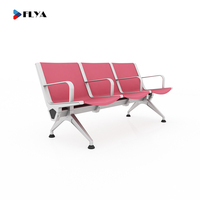 Banc d'attente en PU personnalisé de haute qualité pour salon VIP d'aéroport, zone de réception, 2, 3, 4 ou 5 places
