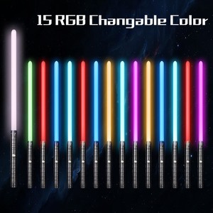 Warwolf 2 pièces 15 couleurs USB épée lumineuse jouets <span class=keywords><strong>sabre</strong></span> <span class=keywords><strong>laser</strong></span> en métal Hilt Lgt <span class=keywords><strong>sabre</strong></span> <span class=keywords><strong>laser</strong></span> - Product Image 2