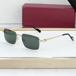 Lunettes <span class=keywords><strong>de</strong></span> <span class=keywords><strong>soleil</strong></span> <span class=keywords><strong>de</strong></span> conduite unisexe <span class=keywords><strong>de</strong></span> luxe 2026, style rétro, en alliage, protection UV400, monture petite, carrées en métal, avec logo - Product Image 1