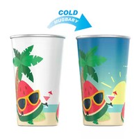 Promotion personnalisée empilable 12OZ 16OZ stade gobelet à bière froide tasse à changement de couleur magique en aluminium avec boisson froide