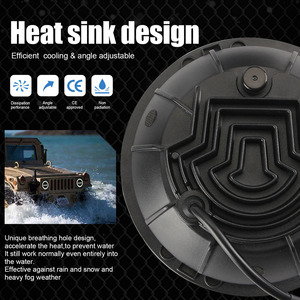 Faros Delanteros LED Proyectores Angel Eye Daymaker con Cromo Negro Opcional, 7 Pulgadas, 75W, 12V, 6000K, 2 Años de Garantía, Universales - Product Image 5