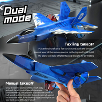 Modèle d'avion télécommandé F-35 de chasse américain simulé personnalisé avec pare-brise de protection – Cadeau amusant pour enfants
