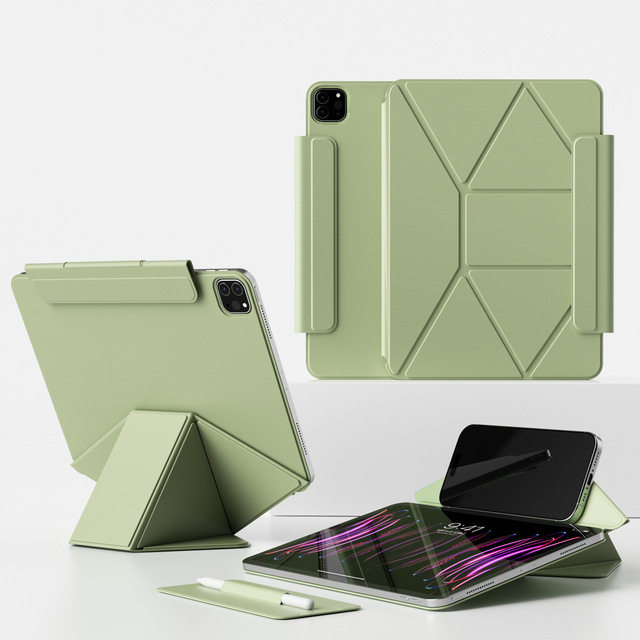 Trending Premium Luxury Magnetic Multi-fold Stand Pure Color Case Anti-Drop Protective Tablet Cover for iPad Pro 11 Mini 7 Pro