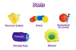 מתנפח קפיצה לילדים עם מגלשה מבד אוקספורד, מתאים לגינה - Product Image 5