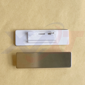 Custom Blank Badge Base Accessories Wholesale Mirror Electroplated <b>Metal</b> Brooch Silver Brushed Magnetic Badge Raw Materials - Product Image 4