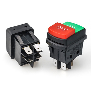 Interrupteur à bascule KCD4 10A 220V AC DC 22x19mm, commande mécanique pour machine de lavage de voiture et voiture jouet - Product Image 1