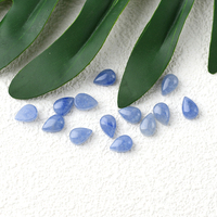 Cabujón de Aventurina azul, piedras preciosas sueltas, cristal azul, corte de pera, altura del artículo, alta calidad, 100% Natural, OEM disponible