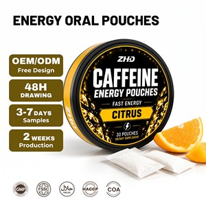 Bolsitas de Energía con Cafeína y Sabor Cítrico Picante con Guaraná |   Bolsitas Orales Sin Nicotina para la Concentración |   Muestras de Suplementos de Marca Privada - Product Image 1