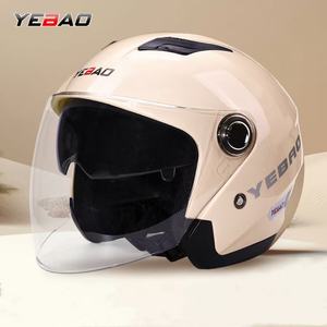 Mũ bảo hiểm xe máy và xe điện Yebao đa màu sắc, kính đôi, chất liệu ABS, kiểu mở mặt, có kính chắn gió, dùng được cho mọi mùa - Product Image 3