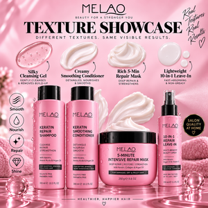 Shampoo réparateur à la kératine sans sulfate, sans paraben, aux acides aminés et à l'huile d'argan, nettoyage doux, compatible avec les colorations, ensemble de soins capillaires personnalisés - Product Image 2