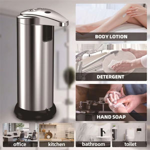 Dispensador de Jabón Automático de Acero Inoxidable a Pilas para Uso en Hoteles, con Sensor de Inducción, Accesorios para Baño - Product Image 5