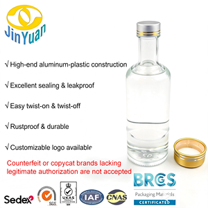 Bouchons à vis en aluminium et plastique personnalisables par estampage à chaud, lisses et réutilisables pour vin, whisky, vodka - Product Image 2