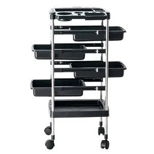 Best Quality Salon Furniture Hair Coloring Trolley Auxiliary Beauty Salon Trolley For Hair Stylist