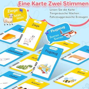 Cartes flash parlantes AHJ 510 mots en allemand, 255 feuilles, jeu interactif de langues pour enfants de 2 à 6 ans, fabriqué en Chine - Product Image 5