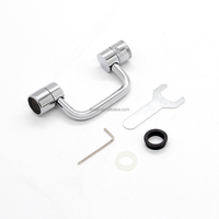 Aérateur de Robinet de Salle de Bain Universel Pivotant à 1080° en Laiton, Tête d'Extension de Robinet Rotative pour Cuisine