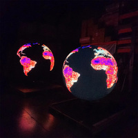 Pantalla LED Esférica con Forma de Globo, Diámetro de 0.7m, 1m, 1.5m, 2m, Pantalla Esférica P2 P2.5, Bola LED para Interiores/Exteriores, Señalización Digital, 120Hz