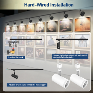 Hôtel magasin maison puissance réglable 10w H-type Cct Led tête de voie Led projecteur lumières Double plafond magasin magasin piste lumière - Product Image 2