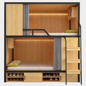 Cama Capsula Moderna de Acero y Madera para Apartamentos, Hospitales, Casas de Huéspedes, Dormitorios, Hoteles, con Función de Almacenamiento - Product Image 1