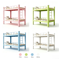 Lit superposé en métal pour enfants, écologique et durable, personnalisable pour les chambres et les écoles
