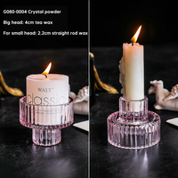 Vente directe du fabricant Bougeoirs de mariage en cristal rose 2 en un Décorations de table