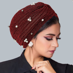 Vente chaude Femmes Space Cotton Nail Pearl Toe Cap avec noeud attaché et Hot Diamond Foulard Cap - Product Image 6