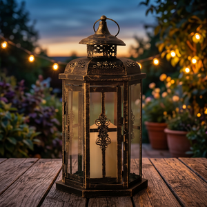 Lanternes de luxe haut de gamme modernes en métal et verre, formes personnalisées, écologiques, réutilisables, durables, imperméables, pour mariage et Pâques - Product Image 5