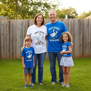 Maglietta a maniche lunghe Uncle Goose On The Loose, maglietta coordinata per la famiglia con meme - Product Image 3