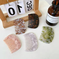 Peigne en acétate marbré de qualité supérieure, accessoires portables et élégants, peignes à cheveux simples, vente en gros pour les fêtes