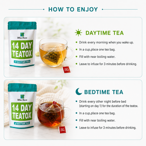 Thé <span class=keywords><strong>d</strong></span>étoxifiant aux herbes Teatox 14 jours – Sachets de thé pyramidaux Jour et Nuit – Mélange bien-être personnalisé – Fabricant OEM sous marque privée - Product Image 5