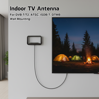 Antop Moderne Schleifenantenne mit Hasenohren aus Kunststoff für den Innenbereich, ausziehbare Dipolen, 4K 1080P UHF Tisch-/Wandmontage, digitale HDTV-Antenne, 26dB