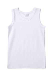 Venta caliente tela suave hombro ancho Bi-elástico Jersey ropa interior chaleco Top para niño algodón ropa interior cómoda - Product Image 5