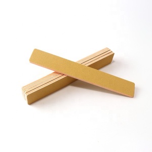 Strong Hard Plastic Board Custom Logo Printed Jumbo Gold Nail File 80/100/150/180/240 Grit Washable Private Packing Nail File