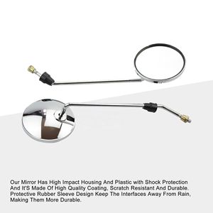 Rétroviseur rond à filetage 8mm pour rétroviseurs de moto <span class=keywords><strong>50cc</strong></span> 70 90 110 125 150 200 250 ATV Scooter - Product Image 3