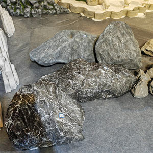 <span class=keywords><strong>Grande</strong></span> pierre artificielle de montagne noire pour paysage de jardin en fibre de verre intérieur/extérieur pour revêtement de sol mural ou ornement - Product Image 3