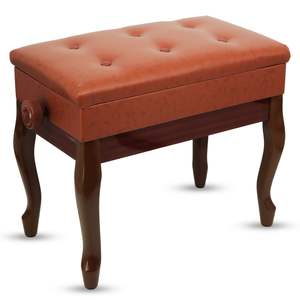 Silla Ajustable para Músico, Banco de Piano de Madera de 3 Pulgadas con Cojín Acolchado, Taburete Resistente con Almacenamiento para Músicos - Product Image 1