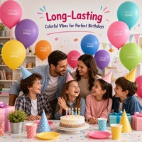 Globo de Látex Personalizable de 10 Pulgadas para Publicidad, Impresión de Logotipo, Color Morado Mate, Amarillo, Verde, Rojo, con Logotipo y Texto