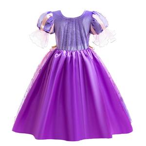Vente en gros Robe de fête d'anniversaire pour enfants fille Costume de Cosplay pour film TV fille Costume de princesse Raiponce emmêlée pour Halloween Noël - Product Image 3