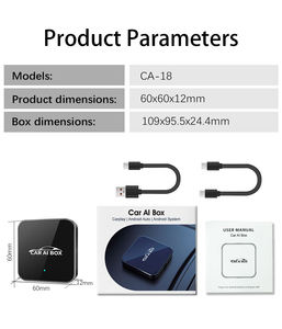 Adaptador Inalámbrico Carplay de Alta Calidad para <span class=keywords><strong>iPhone</strong></span>, Convertidor de Cableado a Inalámbrico con AI Box Android Auto - Product Image 5