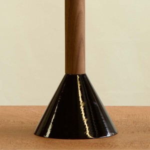 Table Lamp Wooden Base Black Cone Stand E27 LED Bulb Switch Control For Bedroom Study Living Room - Product Image 4