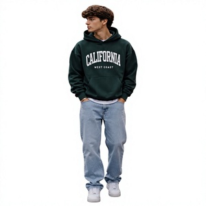 Sudadera con Capucha Unisex de la Costa Oeste de California, Oversize, de Algodón French Terry, con Bolsillo Canguro, Ecológica, Ropa Urbana, para Invierno - Product Image 1