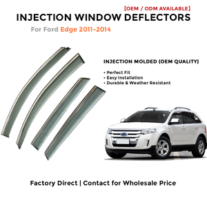 แผ่นบังลมหน้าต่างสำหรับ Ford Edge 2011-2014  กันฝน  แผ่นบังลมข้าง  ที่บังลม  อุปกรณ์ตกแต่งรถยนต์ - Product Image 2