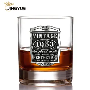 Jingyue Whisky Cocktail Bar Eau Glacée Café Verre à boire 300ml 10oz Fait à la main Cristal Clair Verre à Whisky pour Fête Mariage