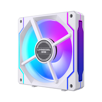 Lovingcool kipas pendingin komputer, desain cermin tak terbatas 120mm ARGB blok bangunan Splicing untuk casing PC
