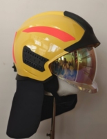 Casque de pompier de style ROSENBY à double visière avec éclairage intégré, ensemble de casque de pompier