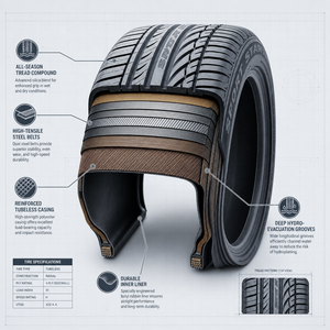 Pneus pour mototaxis 195 <span class=keywords><strong>50</strong></span> R15 Toutes saisons 195/50R15 Pneu radial toutes saisons pour voiture de tourisme - Product Image 3