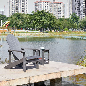 เก้าอี้โพลีไม้แปรรูปพับได้มีโต๊ะข้างโต๊ะระเบียงเก้าอี้กบสำหรับพักผ่อนเฟอร์นิเจอร์กลางแจ้ง - Product Image 5