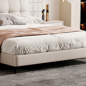 Juego de Muebles de Dormitorio Completo con <span class=keywords><strong>Cama</strong></span> Doble Moderna de Lujo y Cabecero Acolchado Suave <span class=keywords><strong>Estilo</strong></span> Princesa con Almacenamiento - Product Image 4