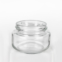 Bouteille en verre transparente vide de 100 ml pour cornichons, piments, confiture, miel, fruits confits, emballage alimentaire, avec couvercle à vis – Vente en gros
